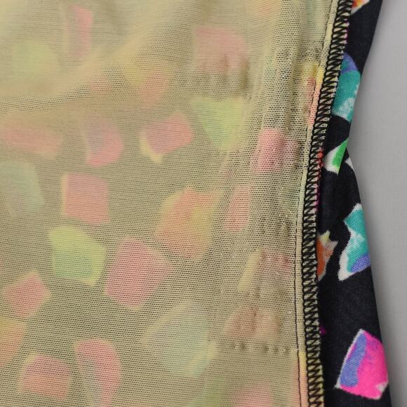 80s Maxine of Hollywood Black and Pink Retro Print Swimsuit - Picture 9 of 16